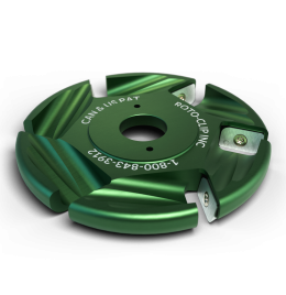 Roto-Clip - 6 Slot Flat Carbide Disc - Aggressive 4.5" Green/White