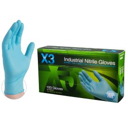 Ammex X342100 Powder Free Nitrile Industrial Glove [Small] [3 mil] (100 ct)