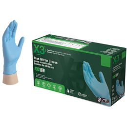 Ammex X346100 Powder Free Nitrile Industrial Glove [Large] [3 mil] (100 ct)