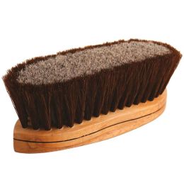 Legends 100% Horsehair Dual-Color Curved-Back Finish Grooming Brush 2202