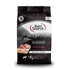 NutriSource Element Series Wild Range Chicken, Pork & Bison Dog Food [12lb]