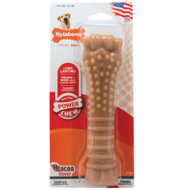 Nylabone Power Chew Bacon Flavor Dog Bone Chew Toy [X-Large]