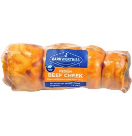 Barkworthies Beef Cheek Peanut Butter Dipped Dog Chew [Medium]